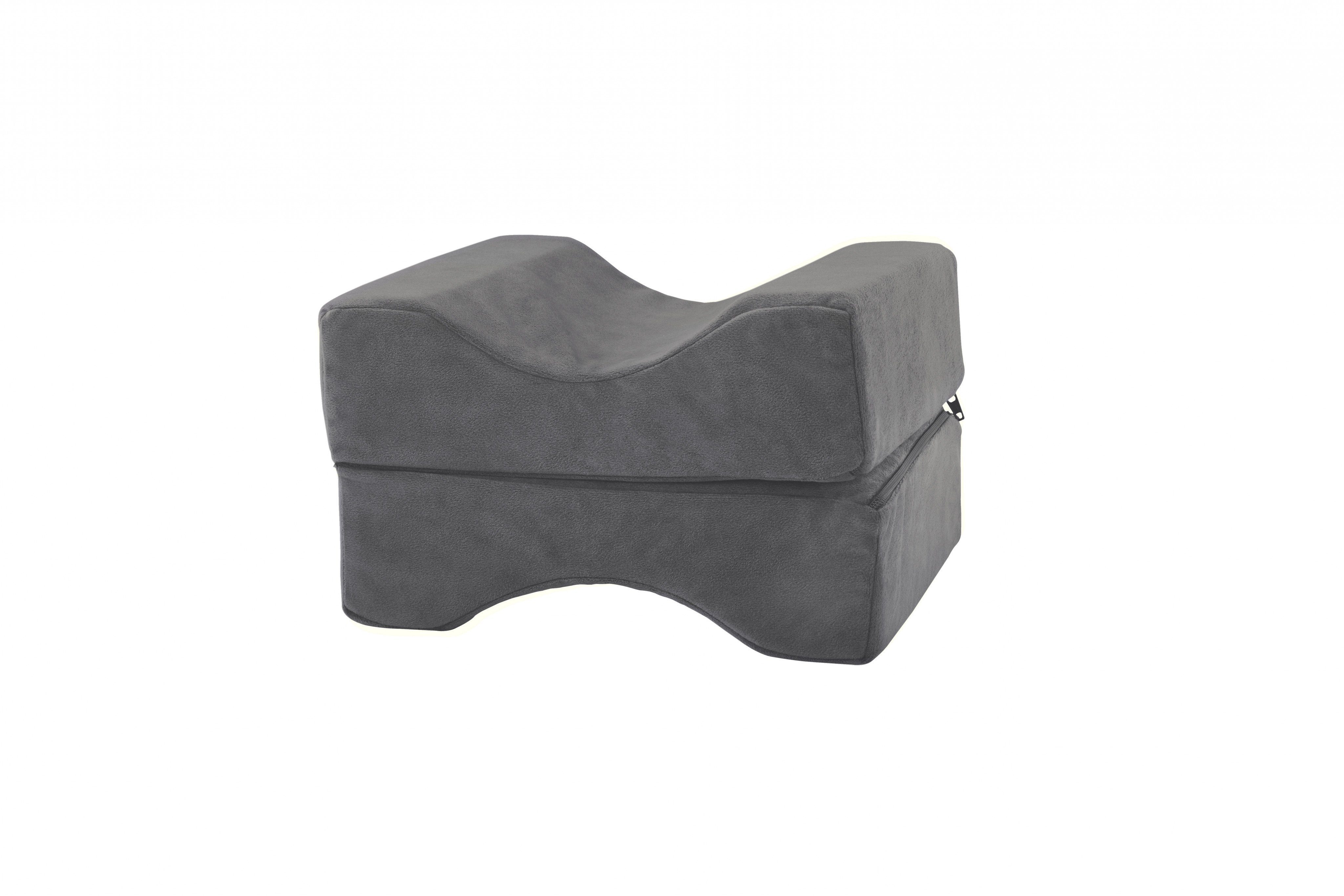 XDREAM Kniekissen ergonomisch geformtes Beinkissen aus Viscoschaum mit Memory-Effekt, (1-St), stützt und entlastet die Beine ideal, super weicher Mikroplüschbezug