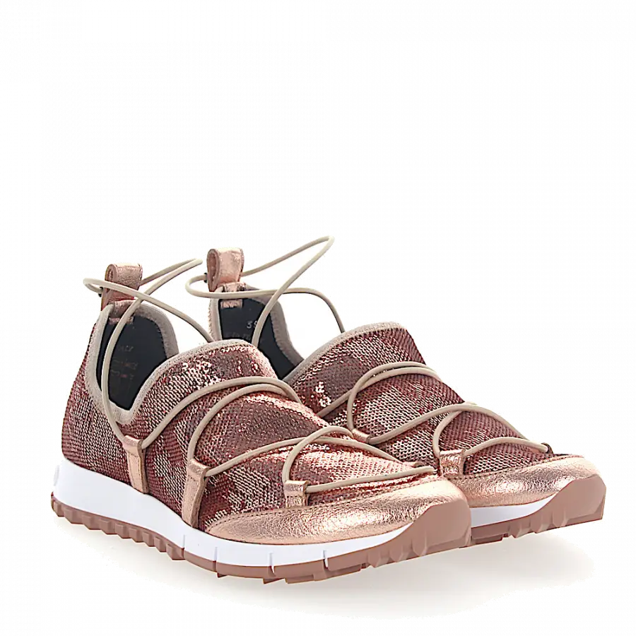 Jimmy Choo - Sneaker Logo Pailletten rosé - pink