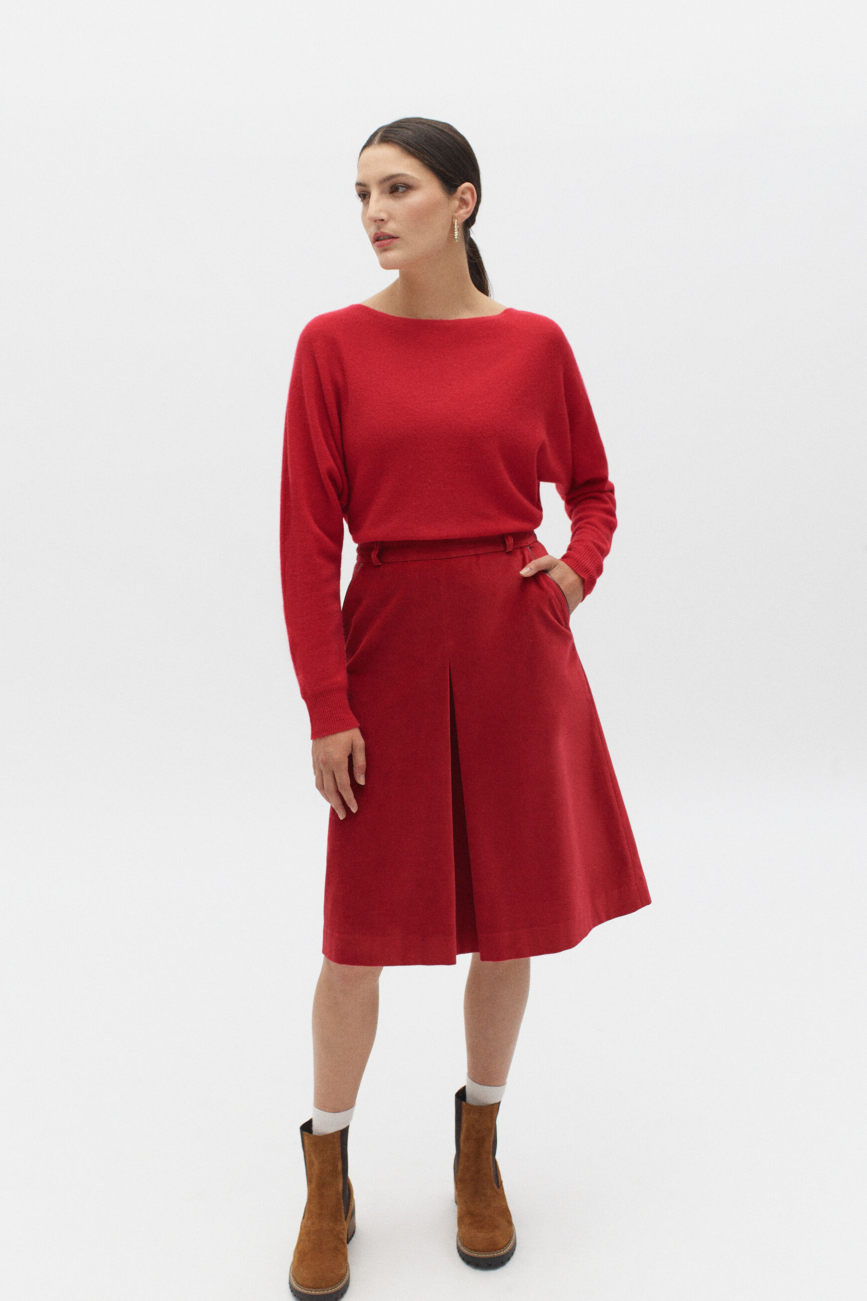 jupe sunny rouge fonce femme