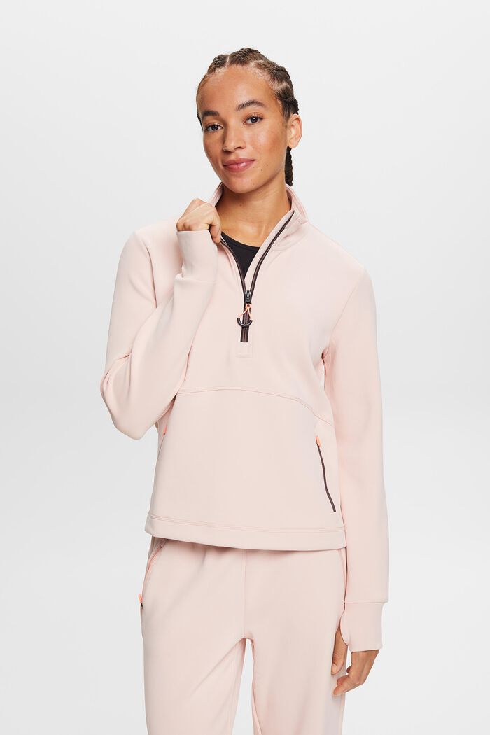 Active-Sweatshirt mit halblangem Reißverschluss