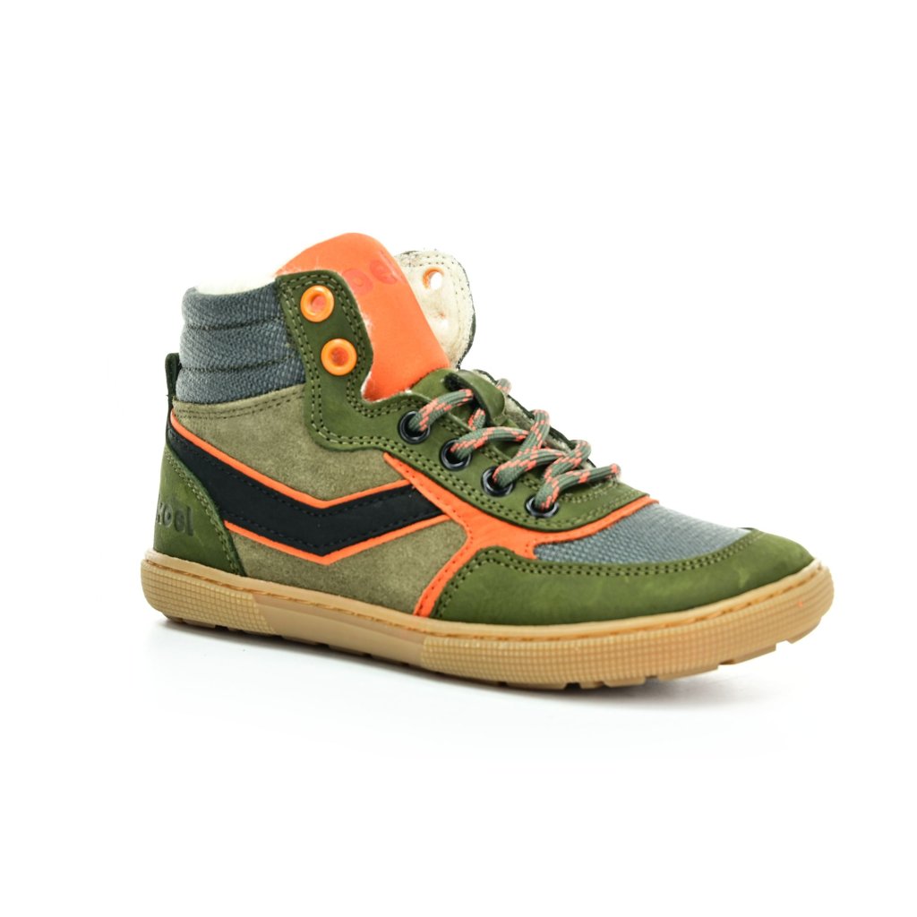 Koel4kids Danish Nappa Wool Khaki Winterbarfußschuhe