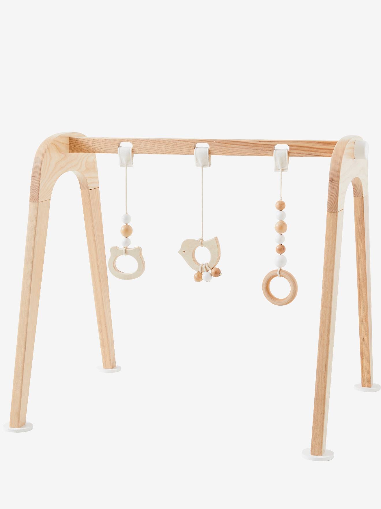 Portique d'éveil modulable en bois FSC® bois et blanc