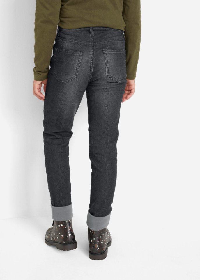 Mädchen Thermojeans mit Jersyfutter und Steinchen