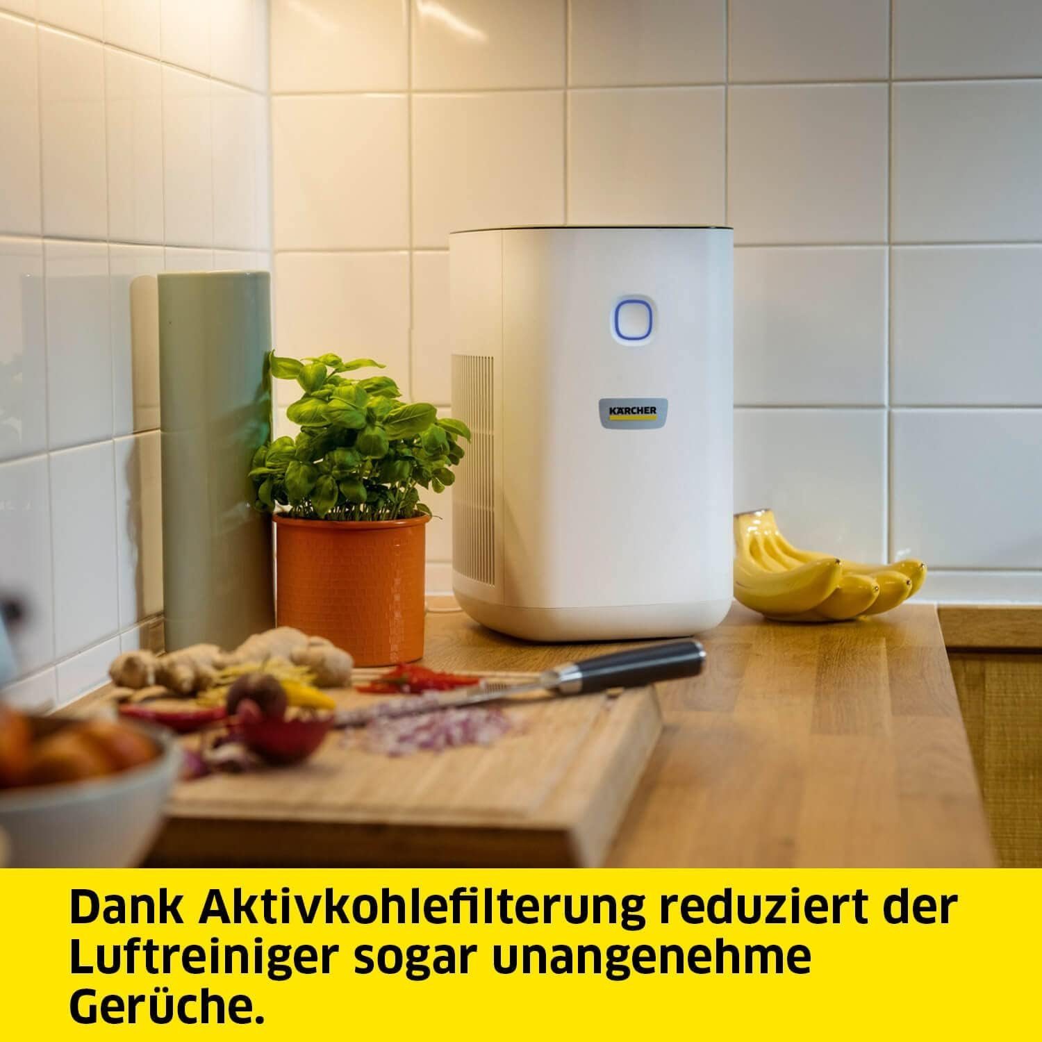 KÄRCHER Luftreiniger, für 40 m² Räume, Luftreiniger luftdurchsatz beseitigt allergene & gerüche nachtmodus