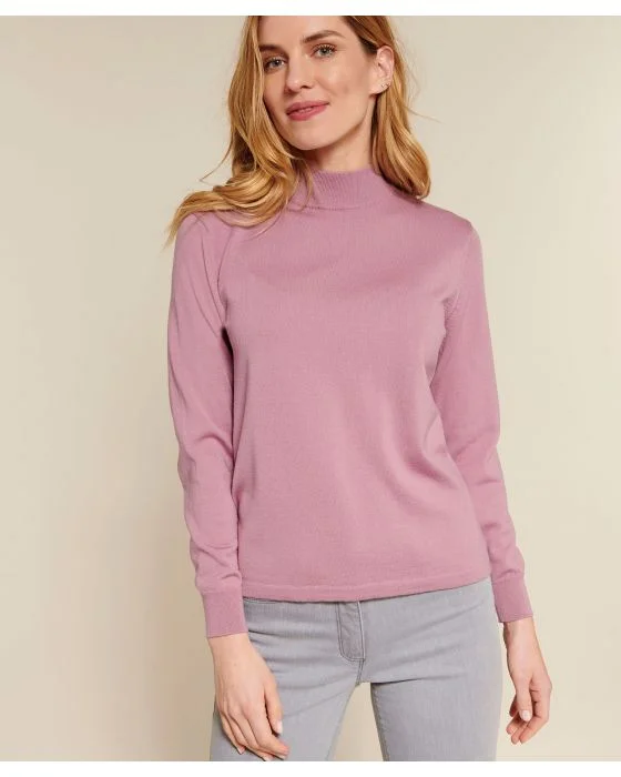 Pull col montant pure laine mérinos
