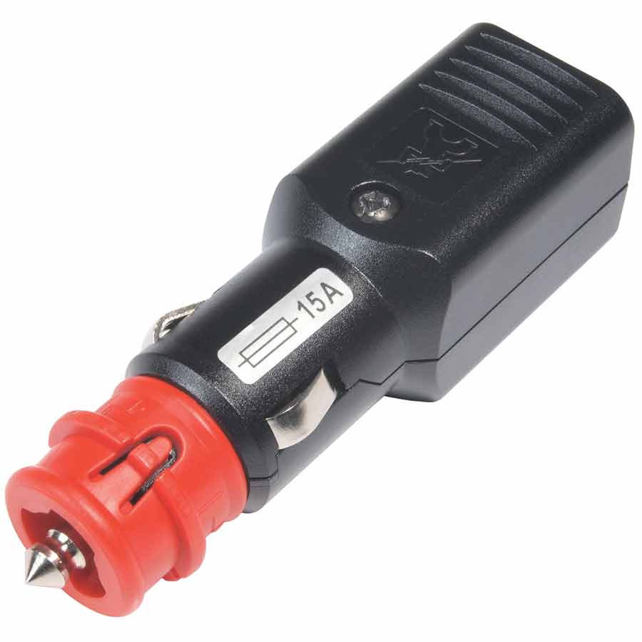 Sicherheitsuniversalstecker mit Sicherung von Pro Car, belastbar bis 15 A, 12/24V Spannung - ATU