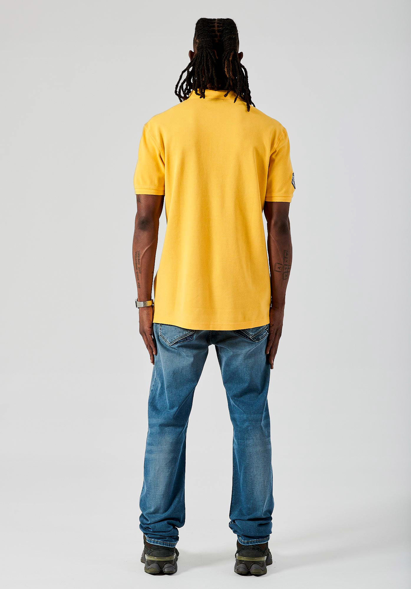 BARNI  Polo jaune Homme en 100% coton bio