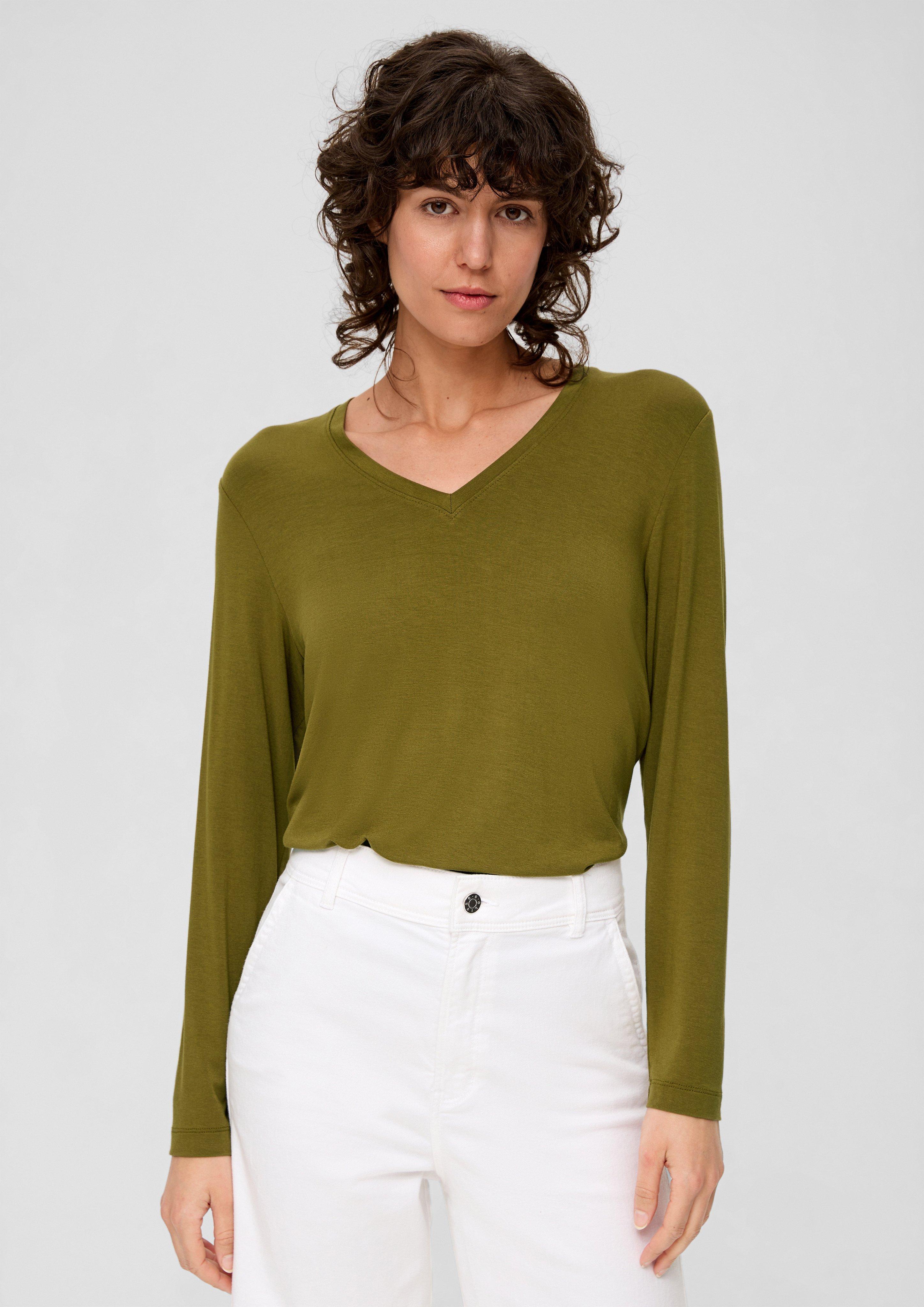 Longsleeve mit V-Neck  2138967-7734