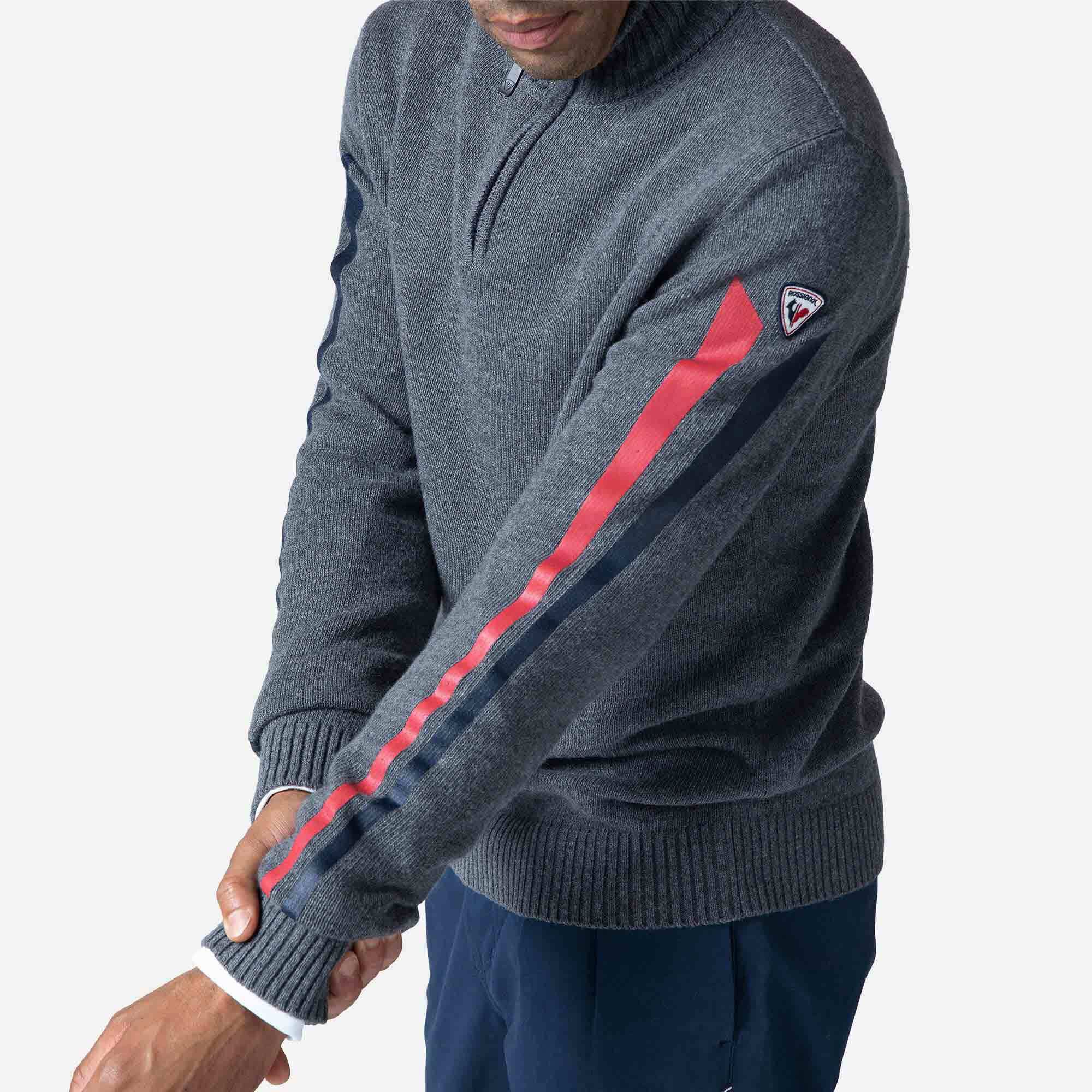 Pull en maille à manches Signature homme
