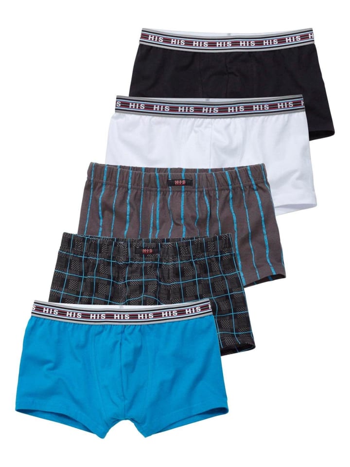 H.I.S Boxer in weiß, schwarz, blau, kariert, gestreift günstig kaufen