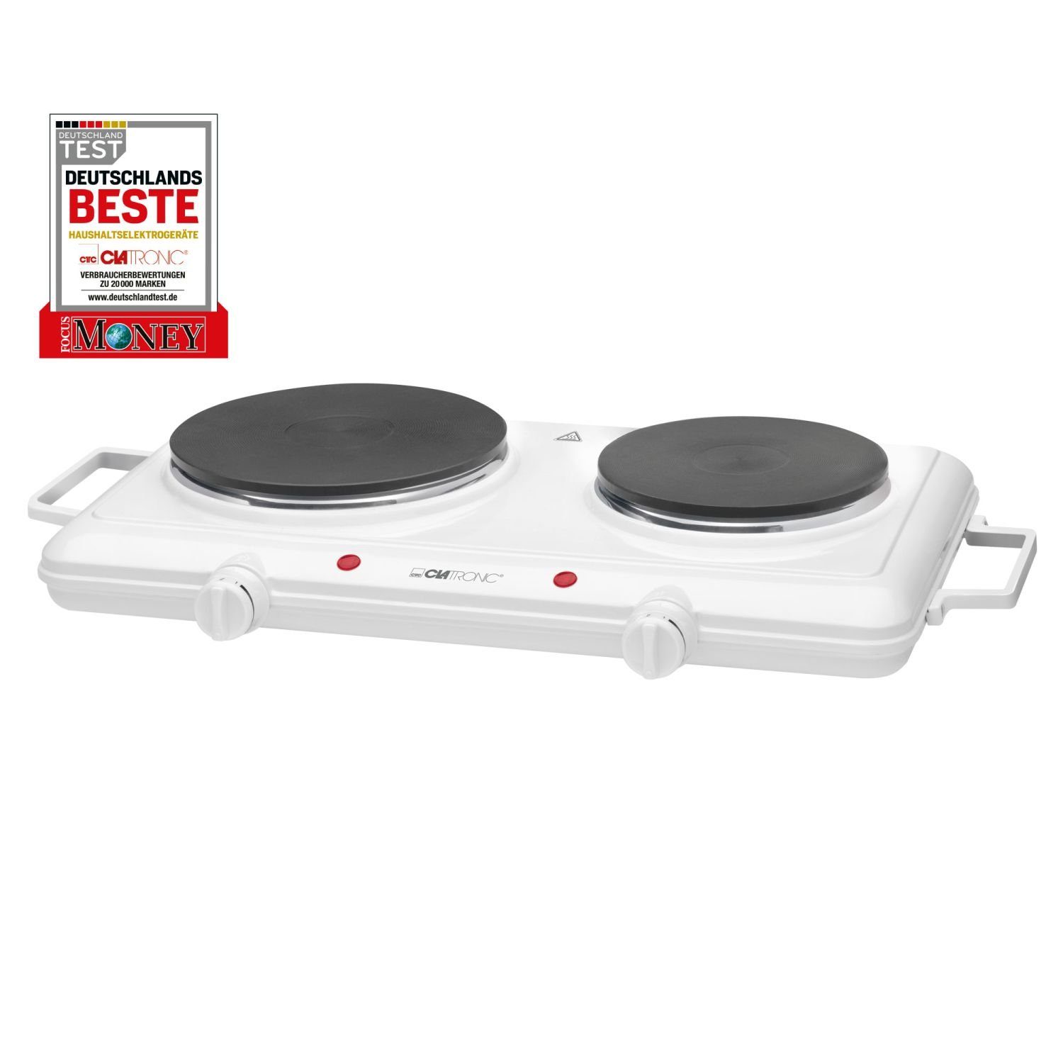 CLATRONIC Doppelkochplatte CLATRONIC Elektrische Doppel-Kochplatte 1500 W Camping-Herd DKP 3583