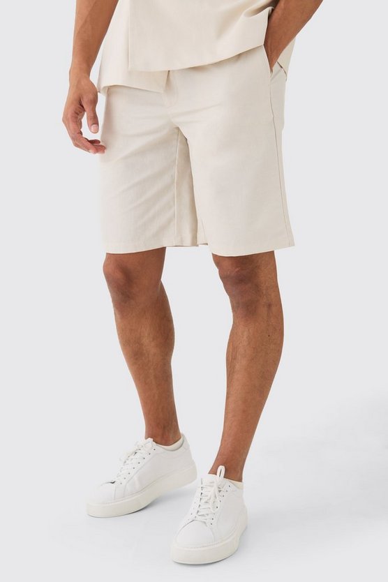 Smarte Leinen-Shorts mit Komfort-Bund