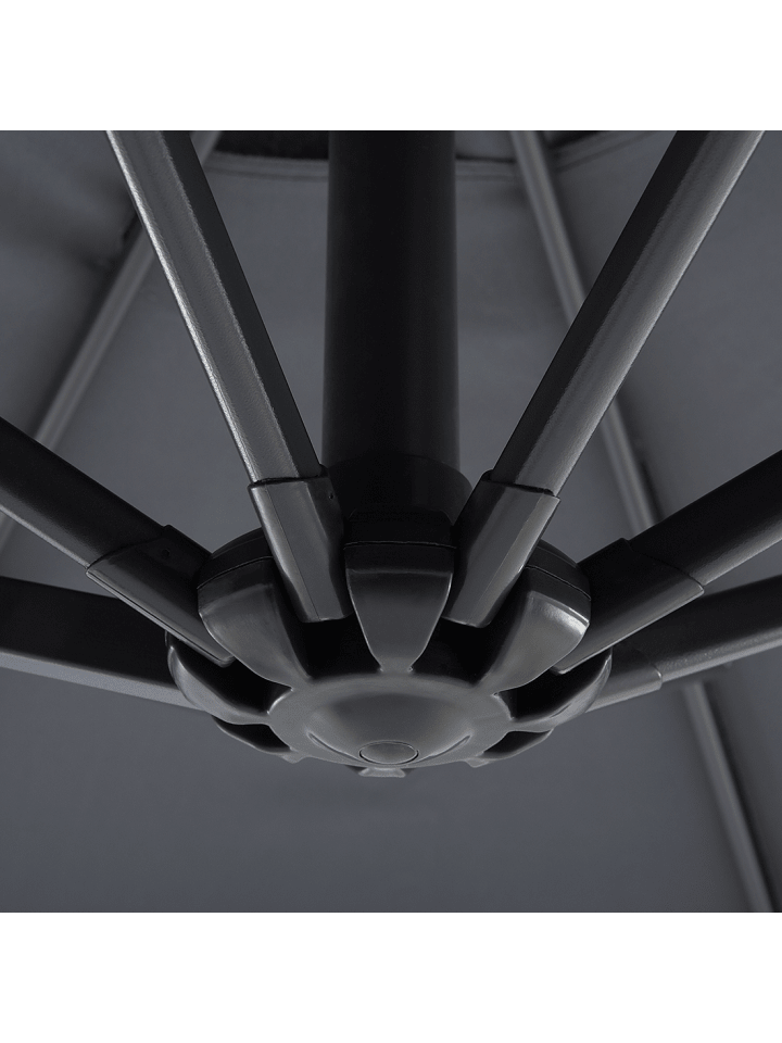 Beliani Ampelschirm SAVONA in Grau/Schwarz - (W) 300 x (H) 241 x (L) 300 cm günstig kaufen onesize