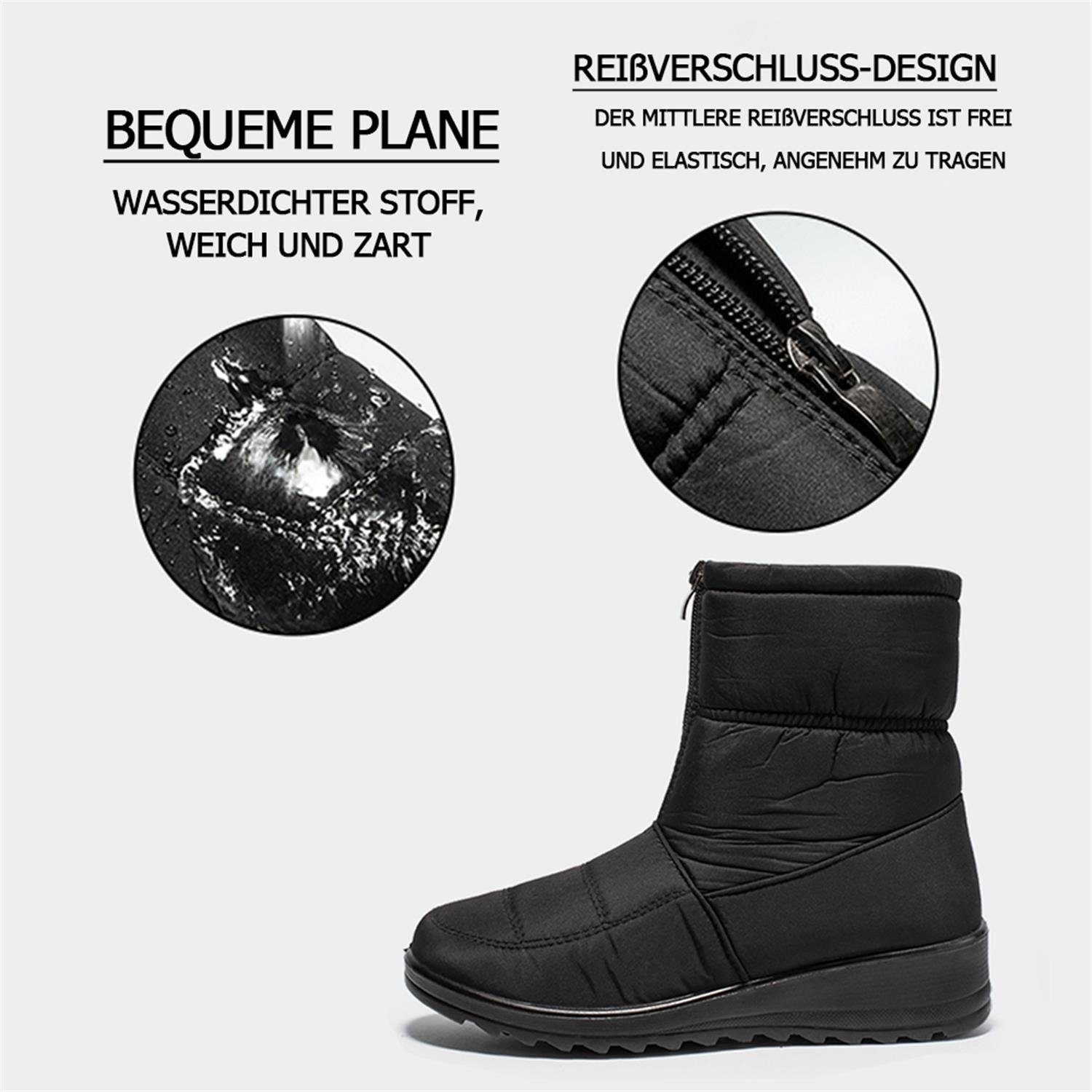TOPMELON Schneestiefel Winterschuhe Damen Gefüttert Wasserdicht Snowboots
