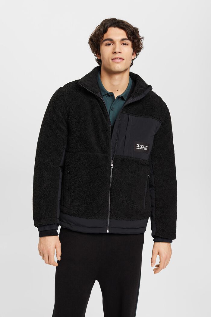 Sherpa-Jacke in abgenähtem Design
