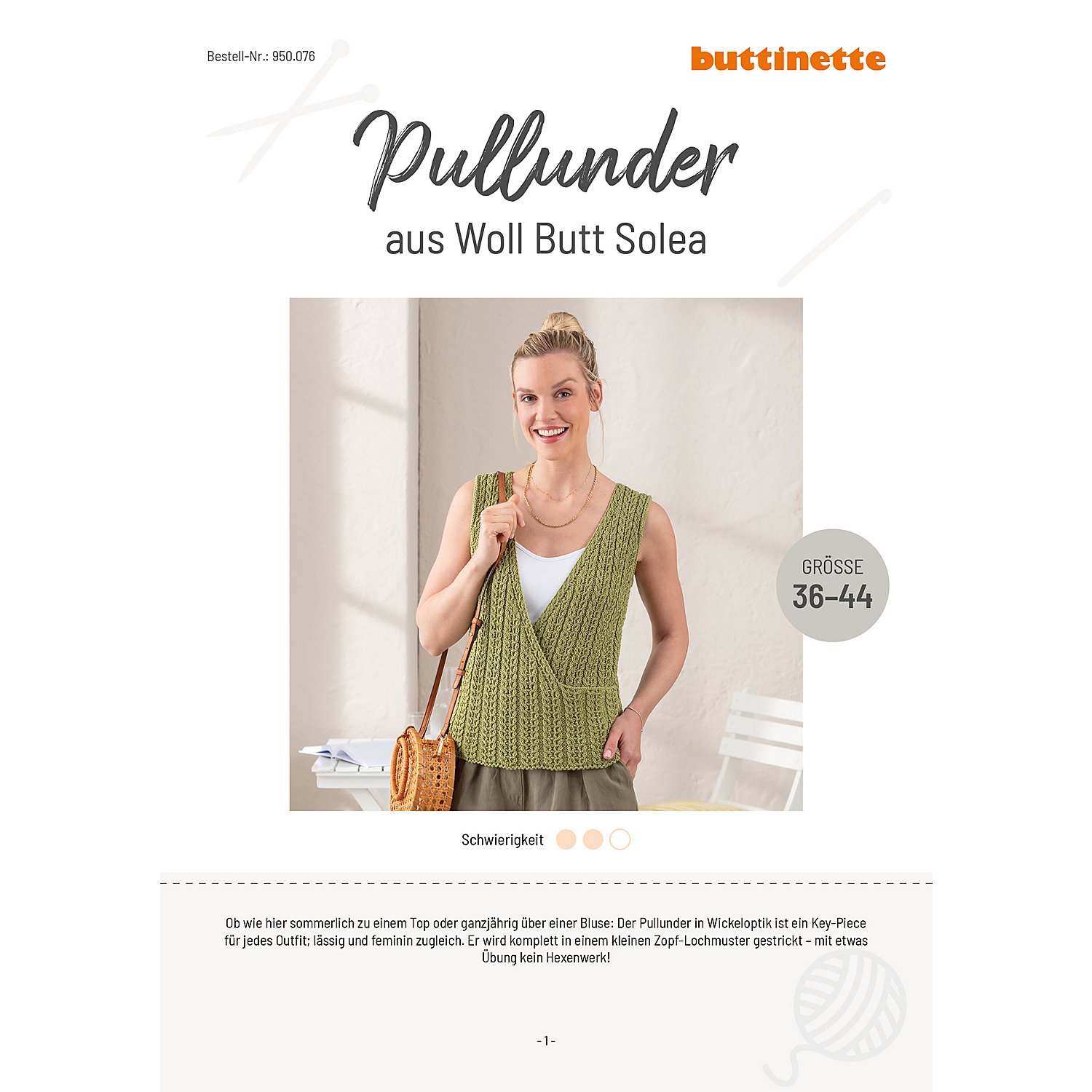 Strickanleitung - Pullunder aus Woll Butt Solea