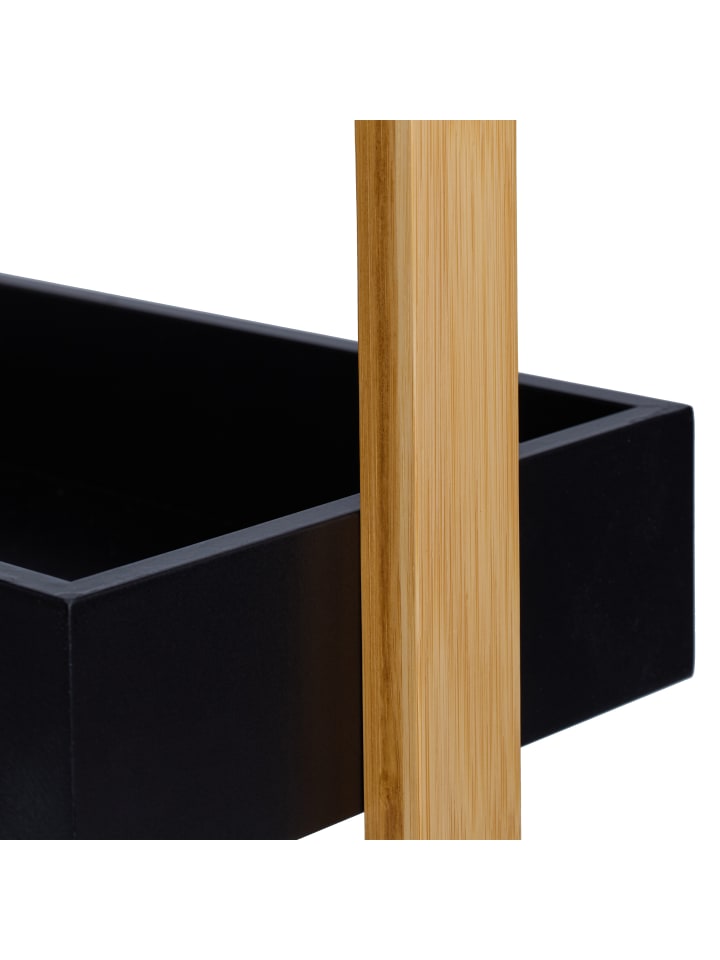 relaxdays Badregal in Natur/ Schwarz - (B)30 x (H)88 x (T)18 cm günstig kaufen onesize