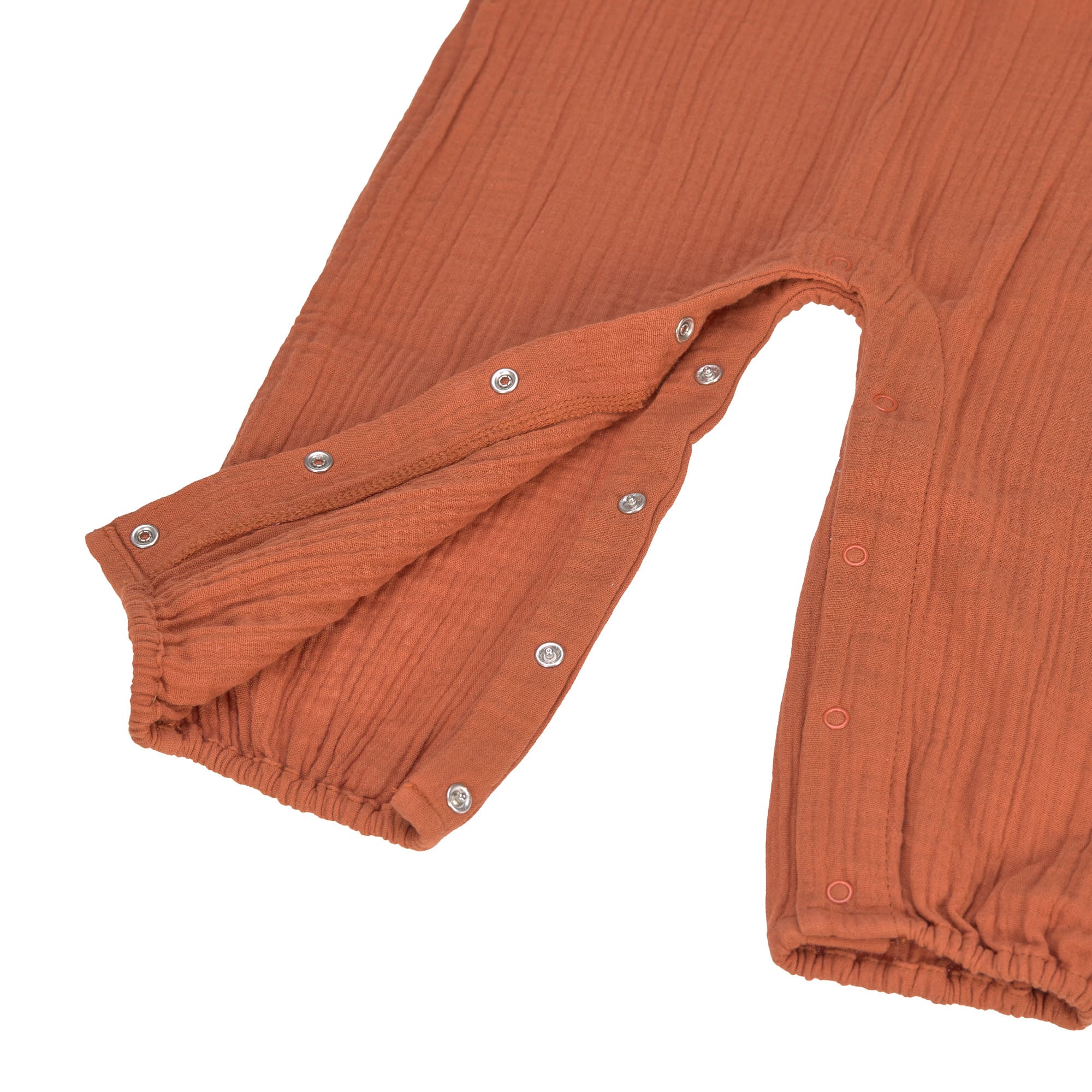 Baby Jumpsuit - Bio Baumwolle, Rostrot