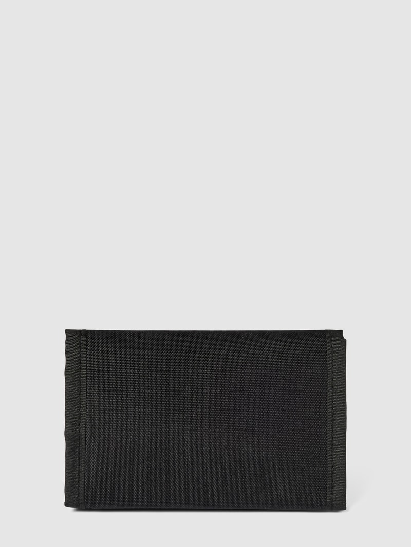 Portemonnaie mit Label-Patch in schwarz