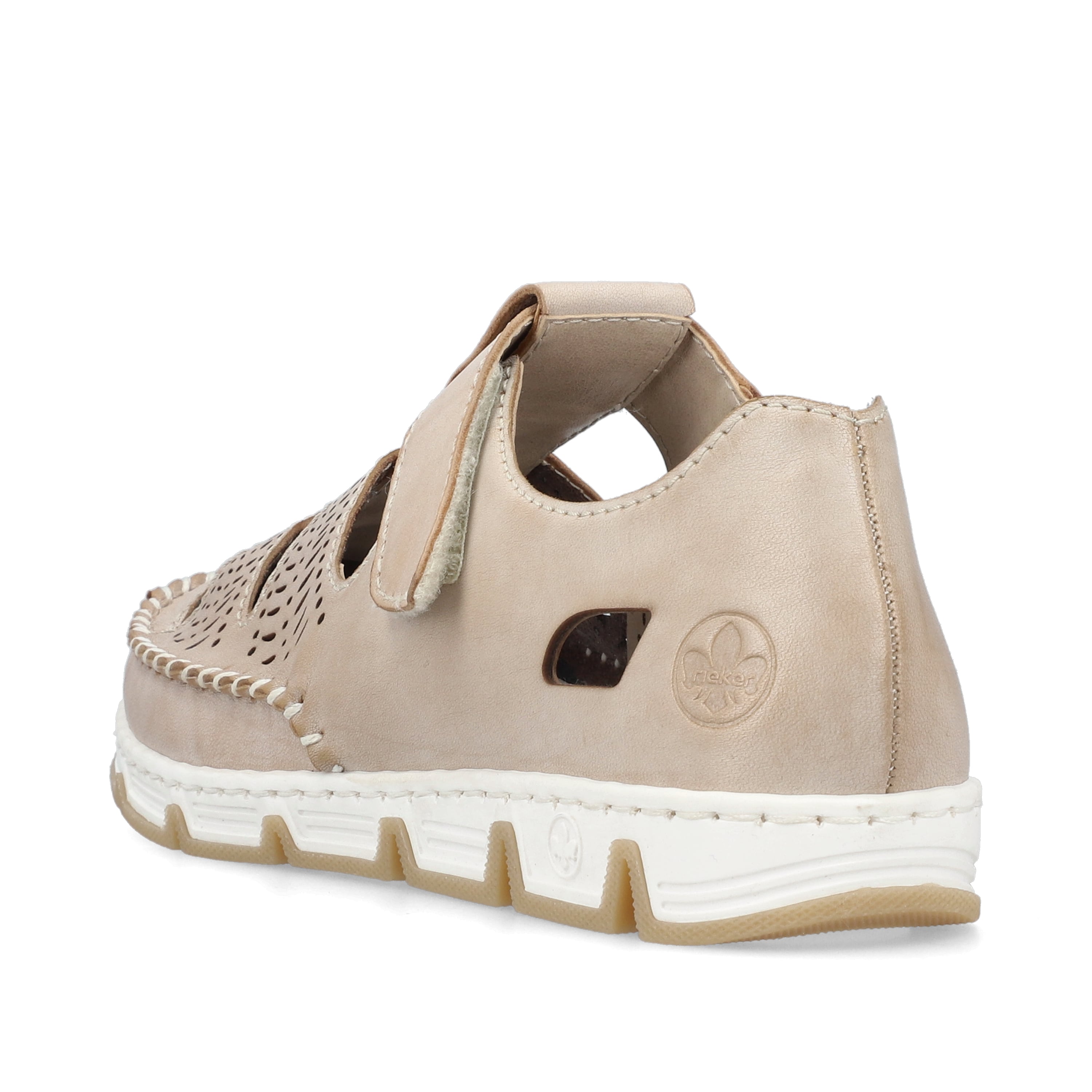 Rieker Damen Slipper braun-beige