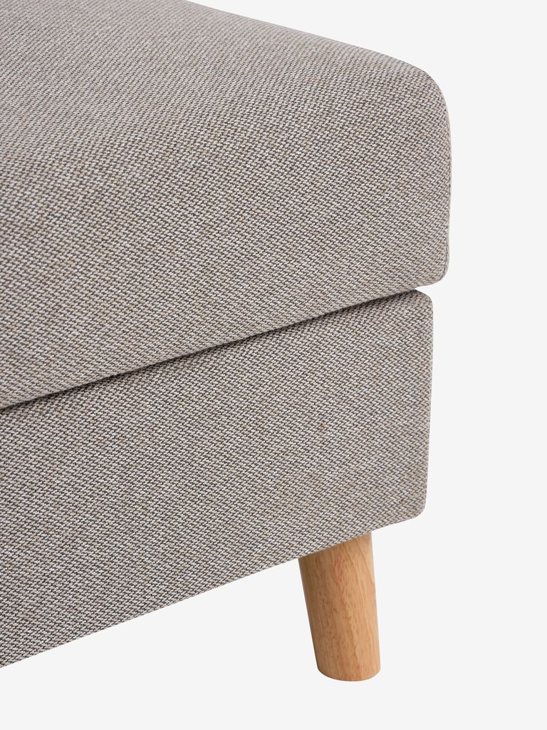 ILDVED sovesofa, beige stoff/eikefarge