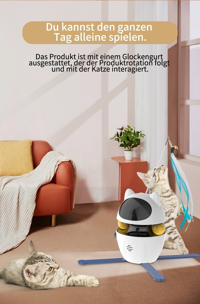 pochento Tier-Intelligenzspielzeug Katzenspielzeug, Elektrisches Katzenspielzeug, lustige KEatze, Infrarot mit Bewegungssensor, bequem und einfach, intelligent elektrisch abnehmbar, Infrarot-Umweltschutz und stabileres Haustier-Smart-Spielzeug Infrar