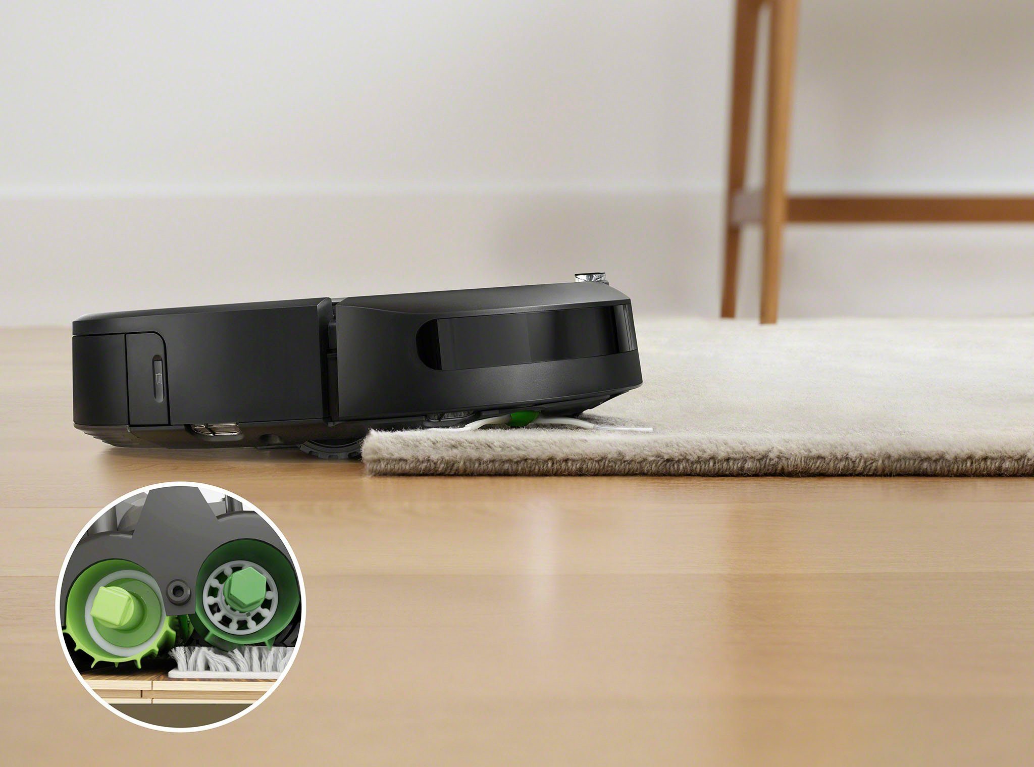 iRobot Saugroboter Roomba i7+ (i7558), mit Beutel, App-/Sprachsteuerung, Einzelraumkaritierung, Autom. Absaugstation