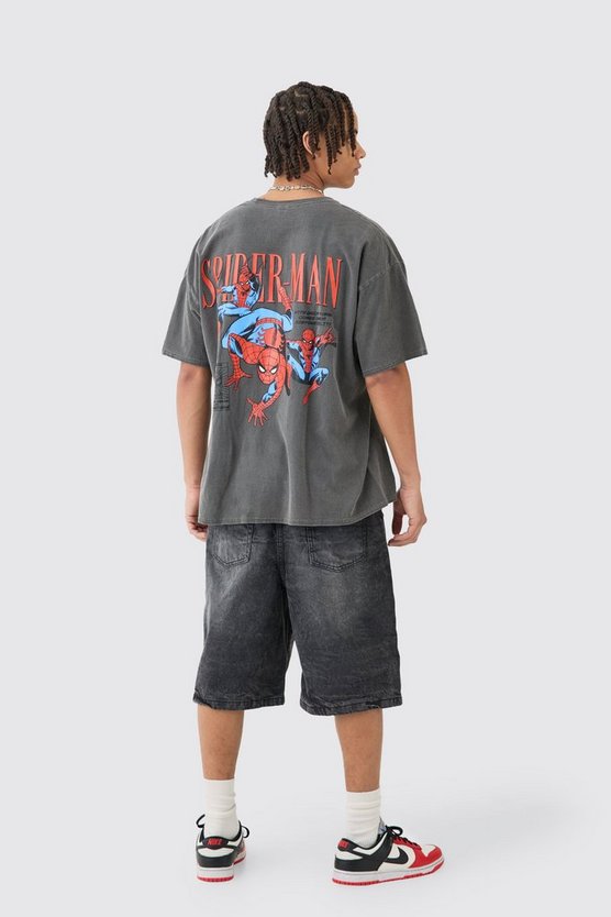 Oversize T-Shirt mit lizenziertem Marvel Spiderman Print