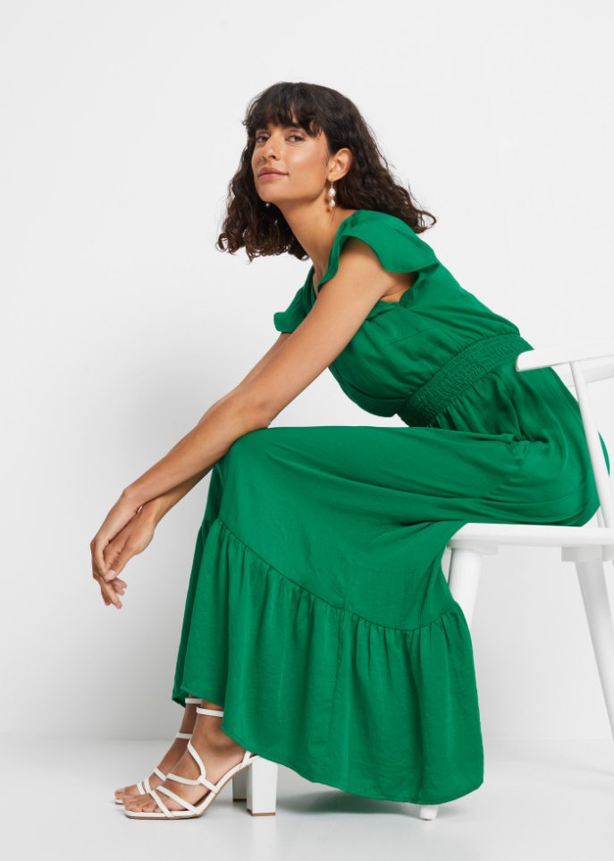 Satin-Maxikleid