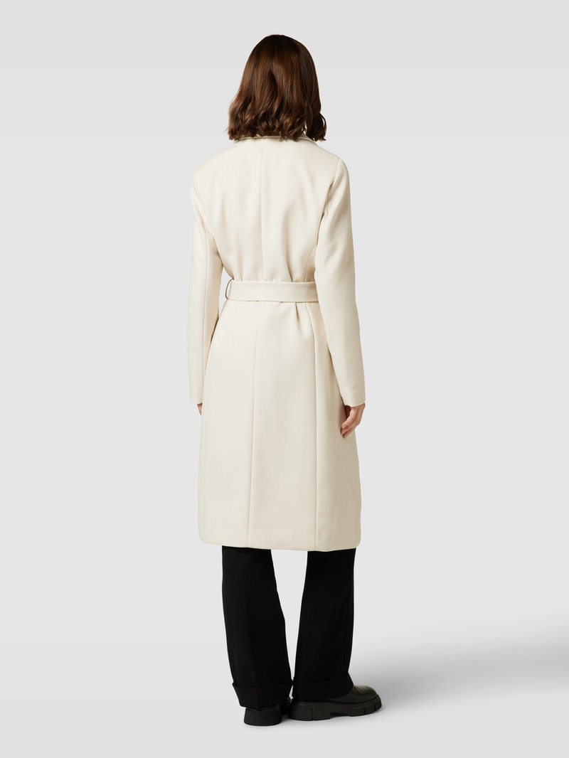 Mantel mit Bindegürtel in offwhite