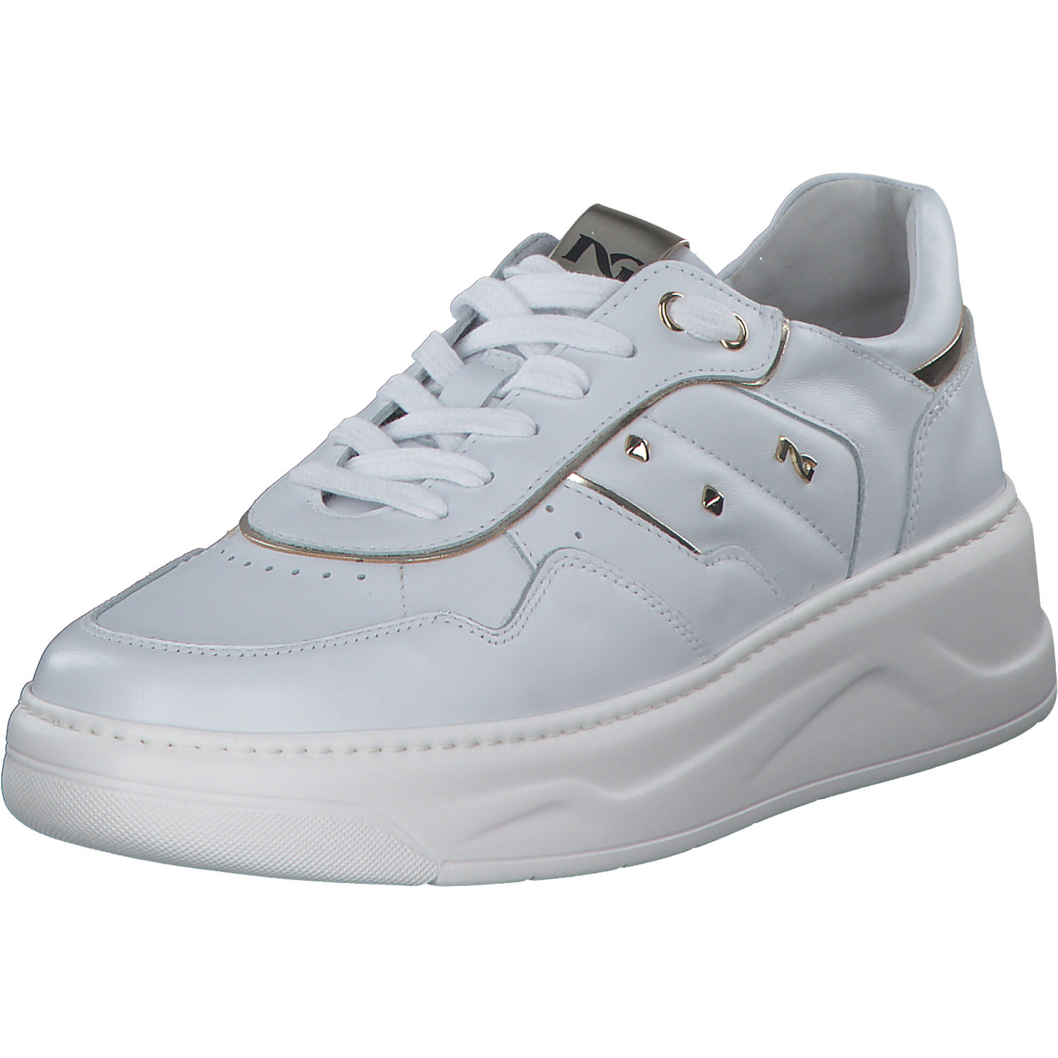 NeroGiardini I205380D, Schnürschuhe, Damen, bianco/platino