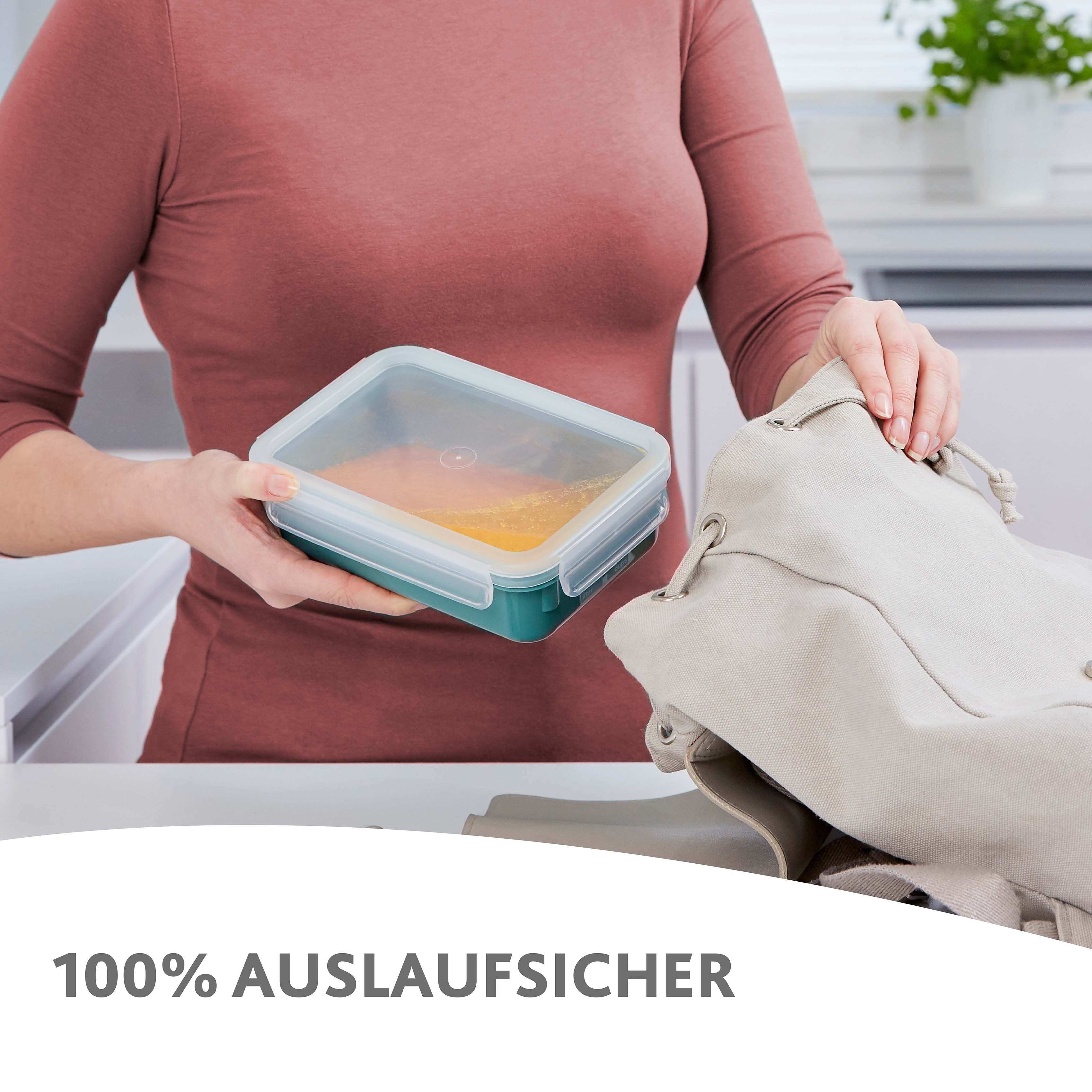 Emsa Frischhaltedose Clip & Close Color Edition, Kunststoff, (Set, 4-tlg), 0,2/0,55/0,8/2,2L, Kunststoff, auslaufsicher, hygienisch, innovativ