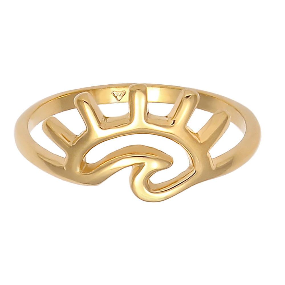 Elli Elli Bague Blogueuse des tendances estivales des vagues de la mer au lever du sol Bague
