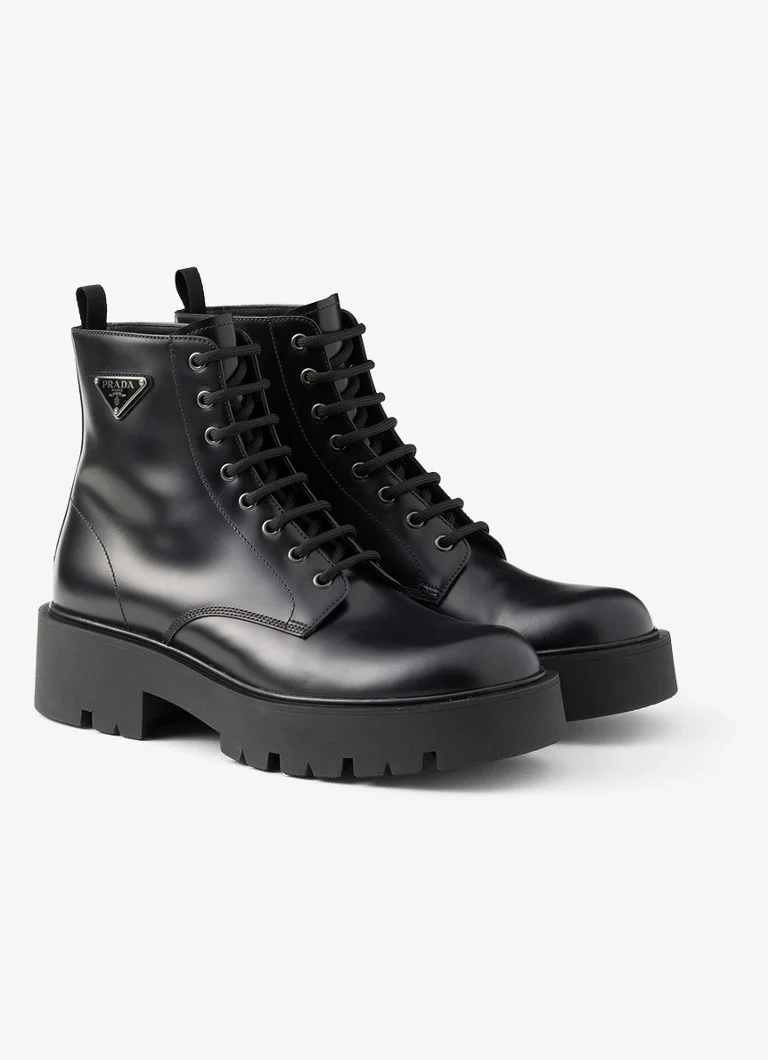 Prada  Veterboot van leer