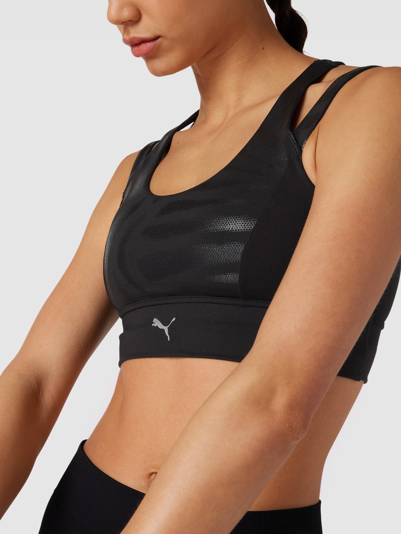 Bustier mit Cut Outs Modell 'Concept Mid Impact Bra' in schwarz