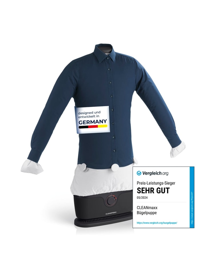 CLEANmaxx CLEANmaxx Bügler mit Timerfunktion  für Hemden & Blusen - silber/schwarz günstig kaufen onesize
