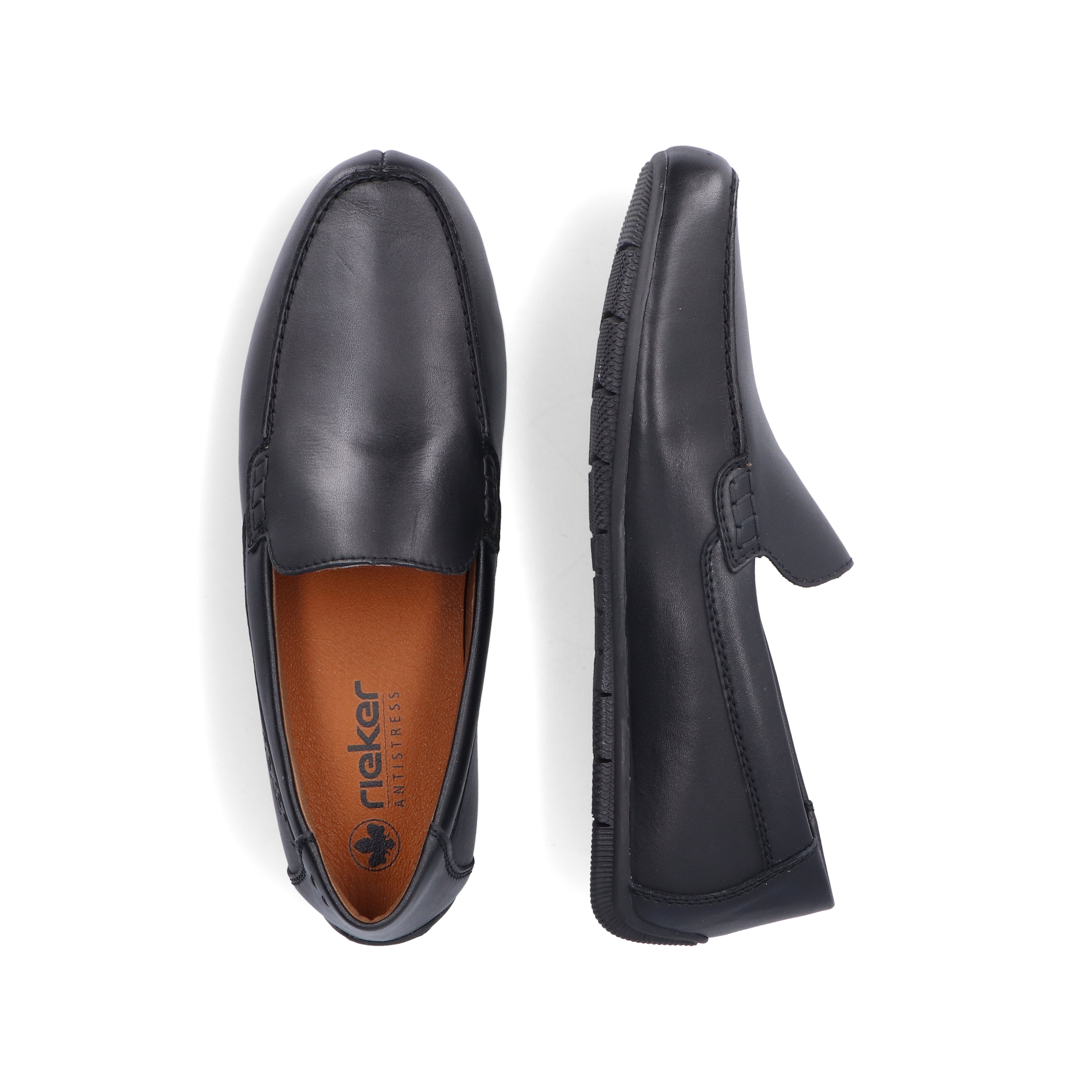 Rieker Herren Slipper glanzschwarz