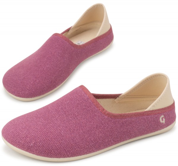 Gottstein ~ Leinen Slipper Slip-On Vegan ~ Pink