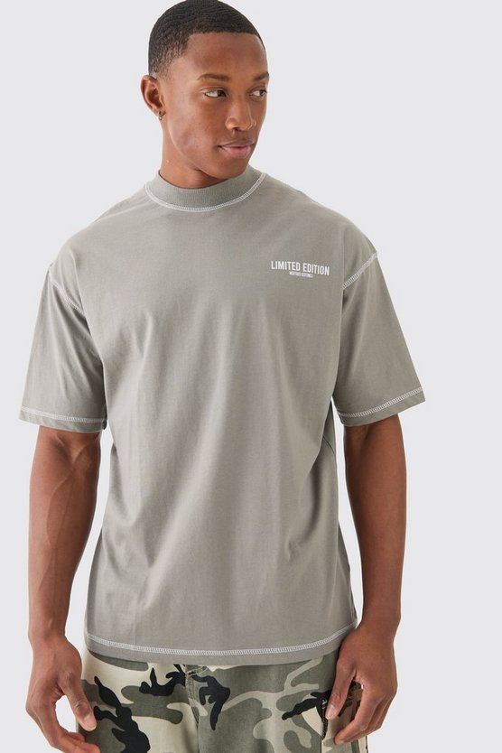 Oversize Limited Edition T-Shirt mit Kontrast-Naht