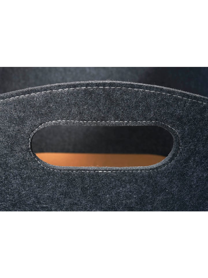 kobolo Kaminholzkorb FELTWOODBIN0 in Grau günstig kaufen onesize