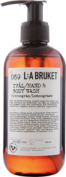 L:A Bruket No. 069 Hand & Body Wash Lemongrass Duschgel