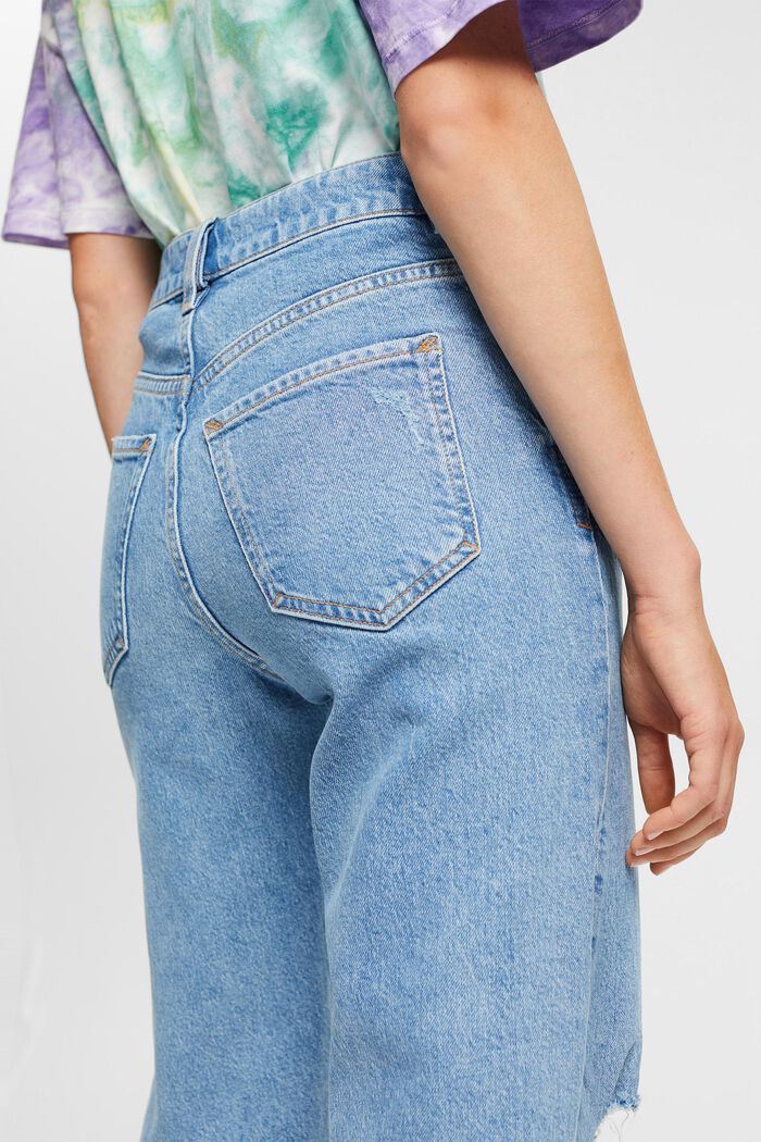 Wide-Leg-Jeans mit Destroyed-Effekten