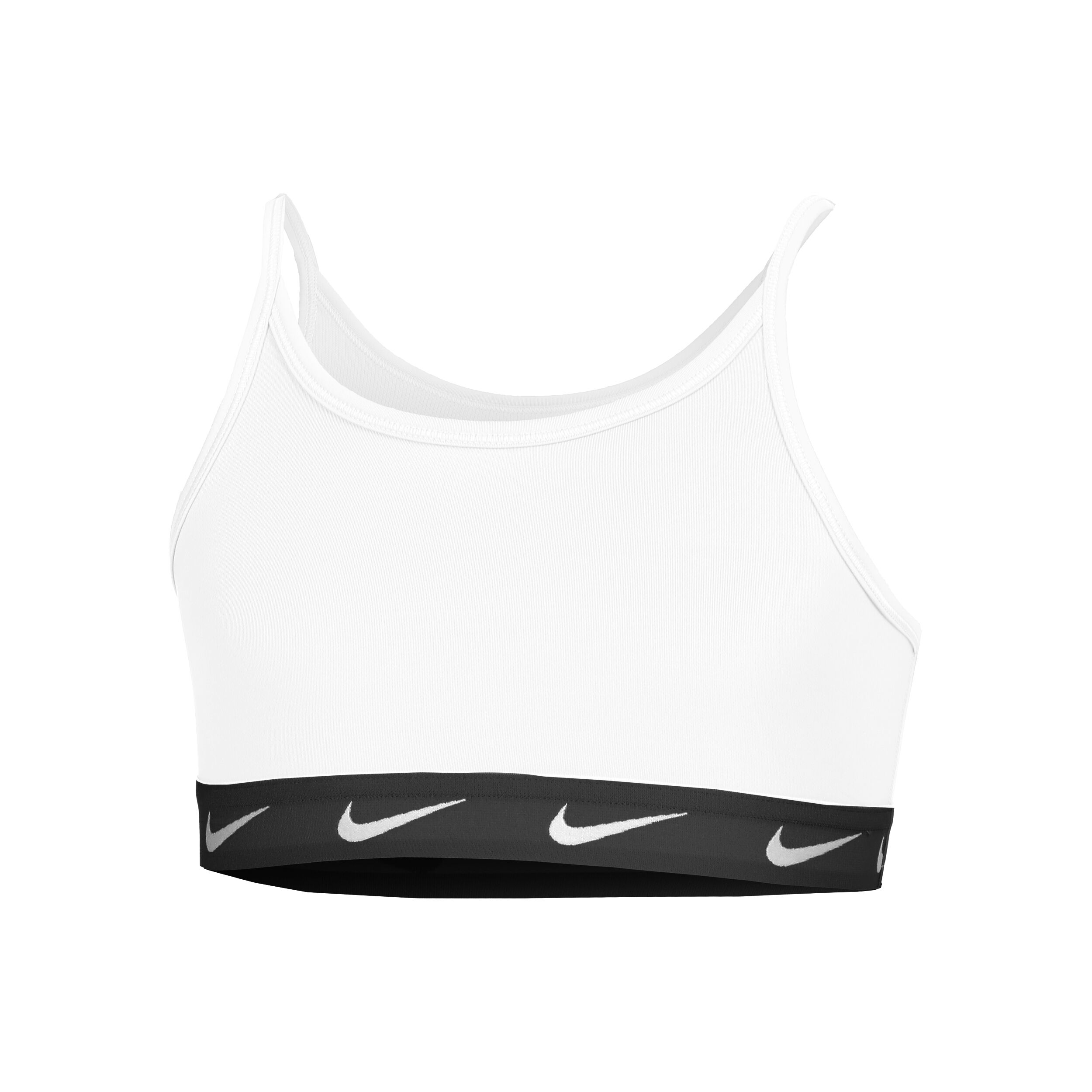 Dri-Fit Big Kids Sport-BH Mädchen - Weiß, Schwarz