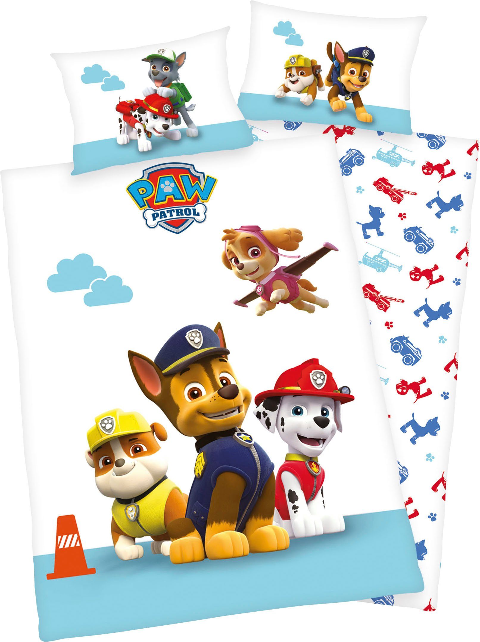 Babybettwäsche Paw Patrol, PAW PATROL, Flanell, mit tollem 
