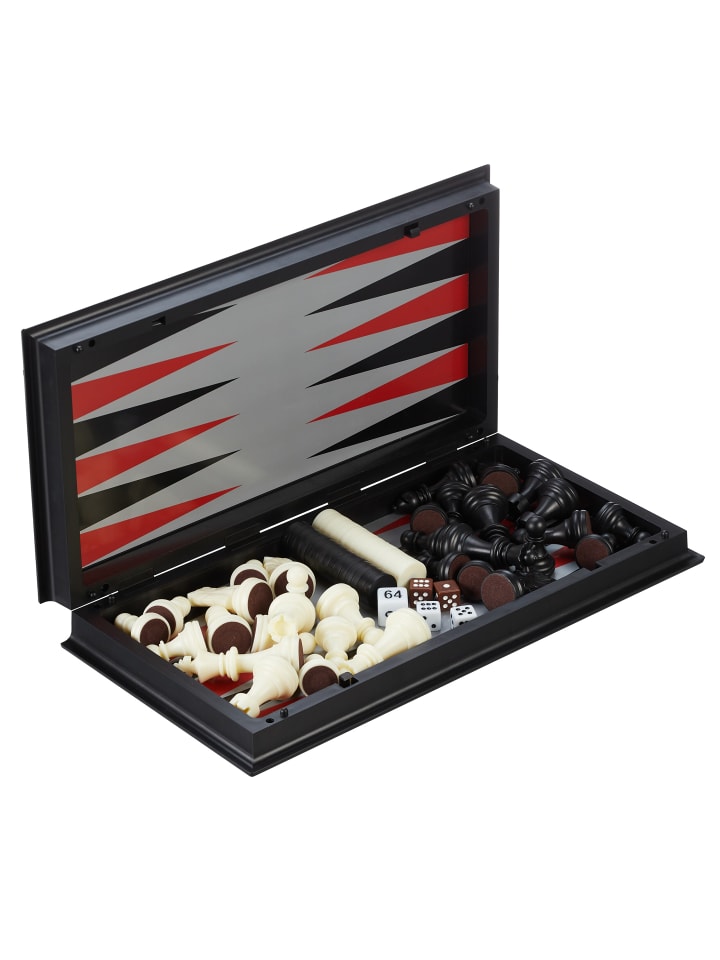 relaxdays Schachspiel in Schwarz/ Weiß - (B)32 x (H)2 x (T)32 cm günstig kaufen onesize
