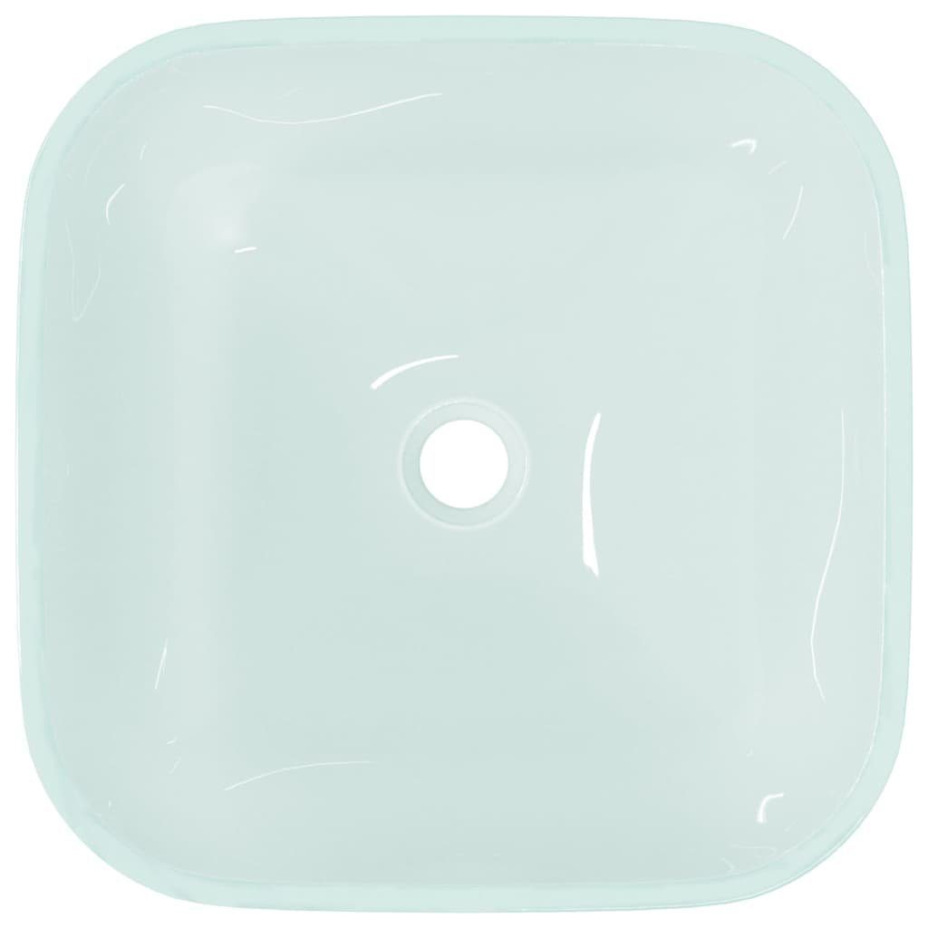 vidaXL Waschbecken Waschbecken Glas 42x42x14 cm Matt