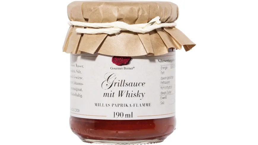 Gourmet Berner Grillsauce mit Whisky 190 ml