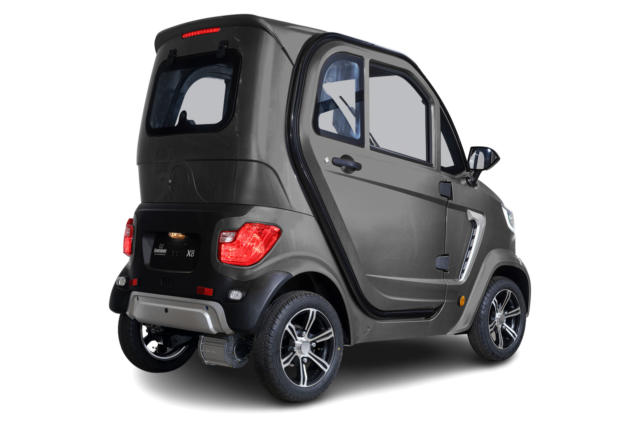 Stormborn X8 GT AC – 3 kW, Klima, Li-Ion-Akku , 45 km/h silber - Elektrokabinenroller