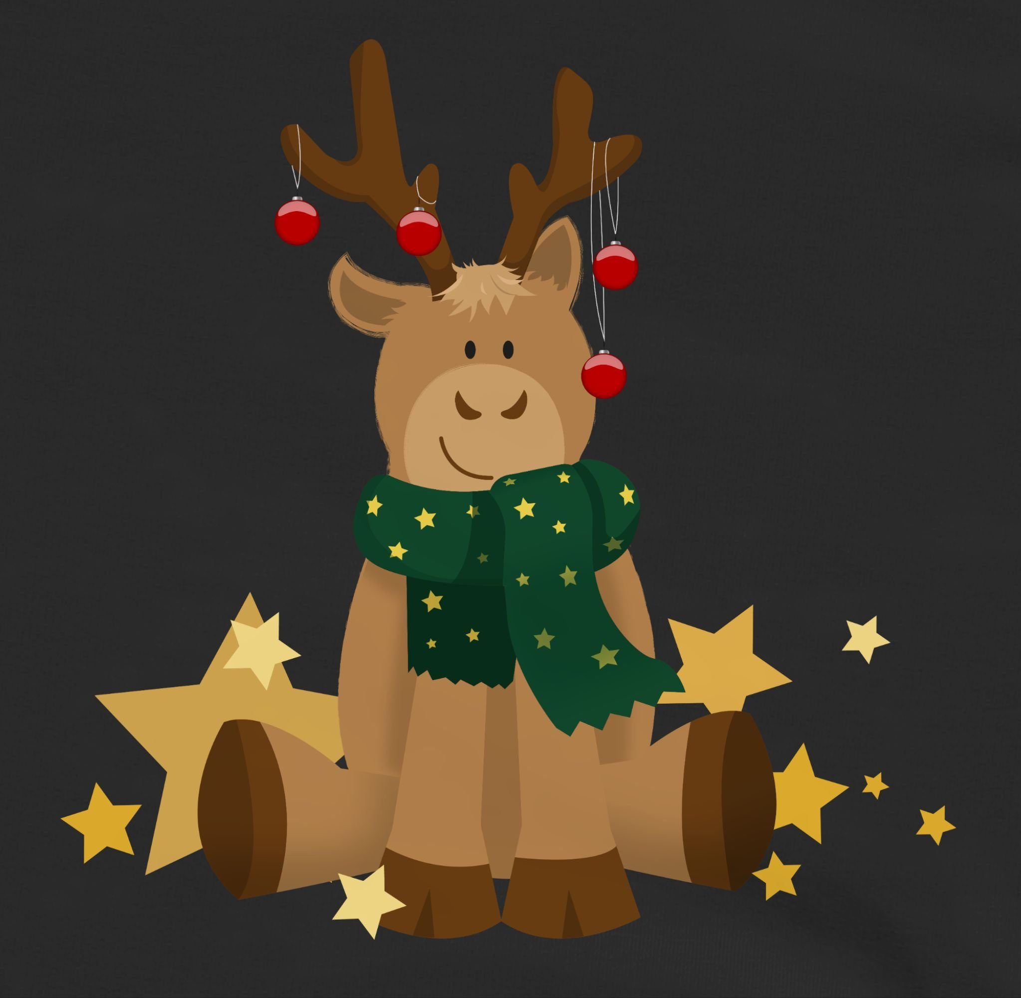 Shirtracer Sweatshirt süßer Elch Weihnachten Kleidung Kinder