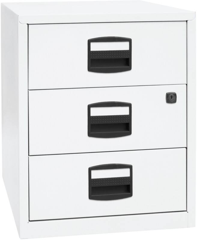 Bisley Home Mobiler Beistellschrank PFA Home 3 Schubladen Verkehrsweiß 413 x 400 x 528 mm